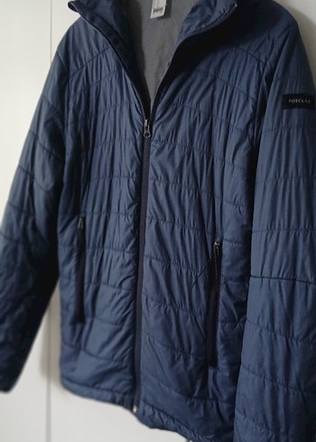 Mavi Fermuarlı Erkek ince mont - Görsel 6