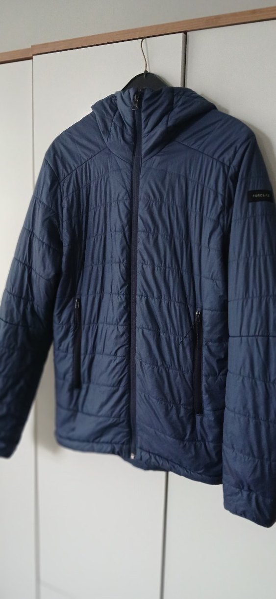 Mavi Fermuarlı Erkek ince mont - Görsel 4