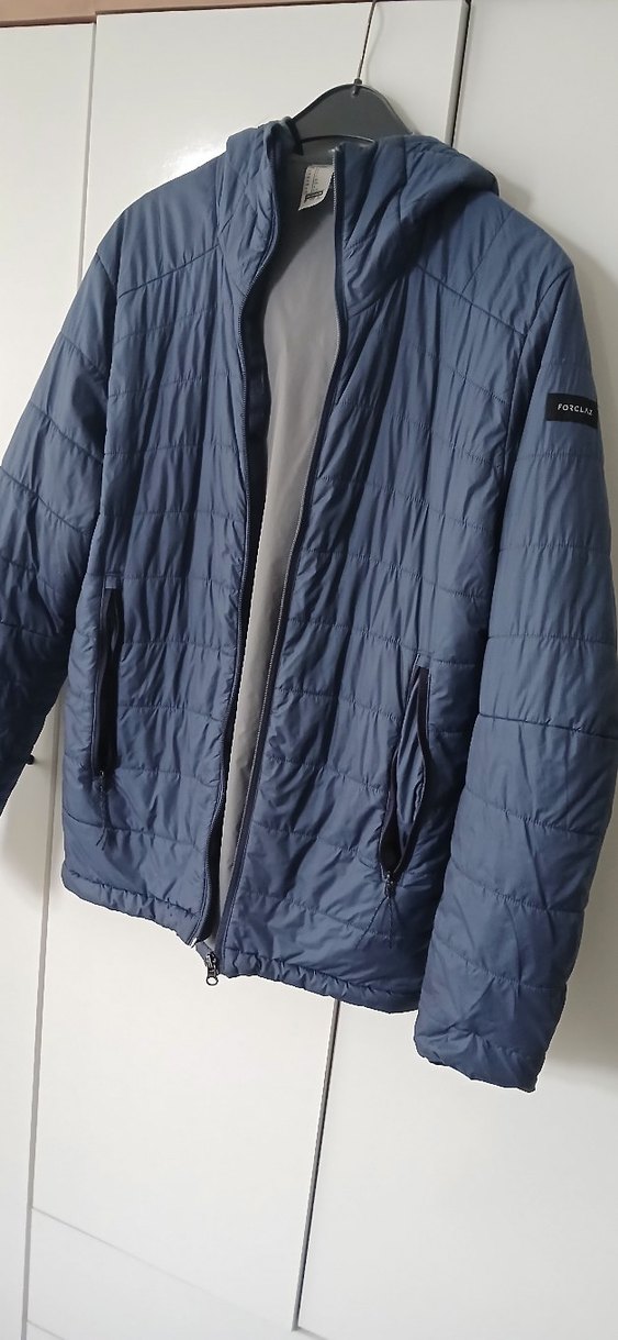 Mavi Fermuarlı Erkek ince mont - Görsel 2