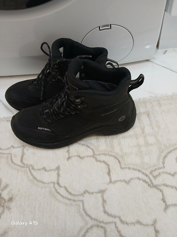 Siyah Erkek Outdoor Ayakkabı Velcro - Görsel 2