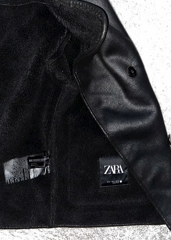 Kürklü Siyah Deri Kadın Ceket - Görsel 6