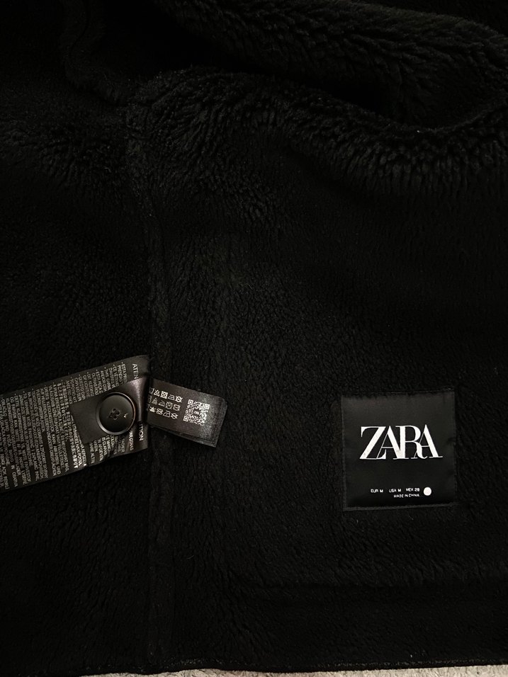 Kürklü Siyah Deri Kadın Ceket - Görsel 2