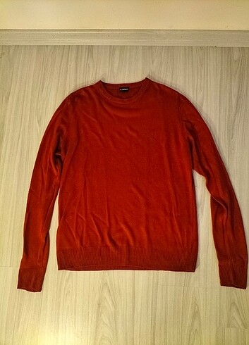 Erkek Bisiklet Yaka Triko Basic Kazak