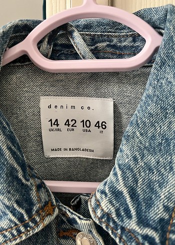 42 Beden Düğmeli Mavi Kadın Denim Ceket