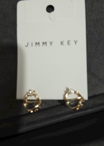 Jimmy Key Altın Mini Pullu Küpe