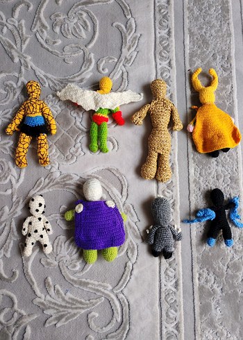 Renkli Örgü Süper Kahraman Figürleri toplu fiyattır - Görsel 2