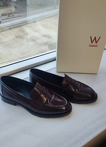 38 Beden bordo Renk W Collection Loafer