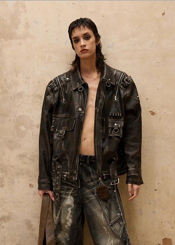 Siyah Deri ceket personsoul - Görsel 8