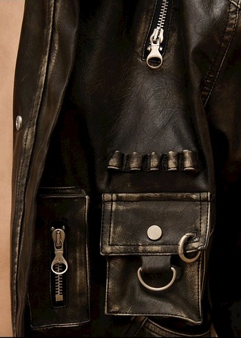 Siyah Deri ceket personsoul - Görsel 7