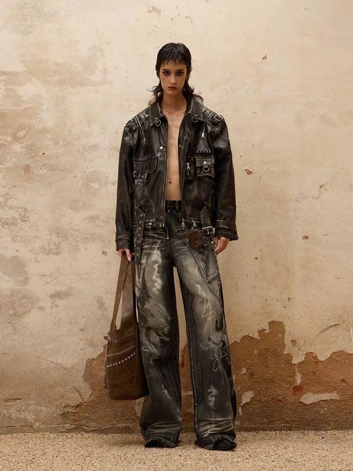 Siyah Deri ceket personsoul - Görsel 4