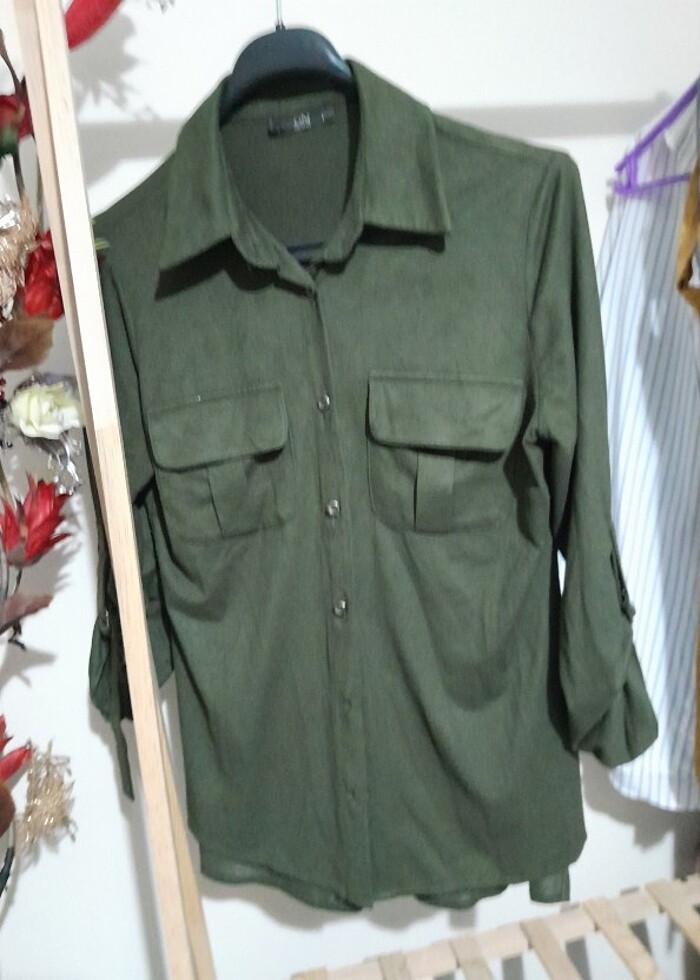 On fashion gömlek yesil - Görsel 3