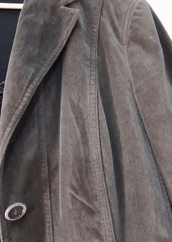 Hugo Boss Gri Süet Kadıni Ceket
