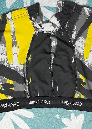 Calvin Klein Calvin Klein Desenli Sarı Erkek Boxer