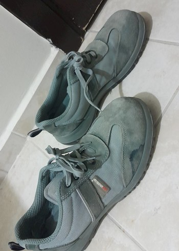 Gri Erkek Spor Ayakkabısı Velcro Bantlı İŞ AYAKKABISIDIR. - Görsel 2