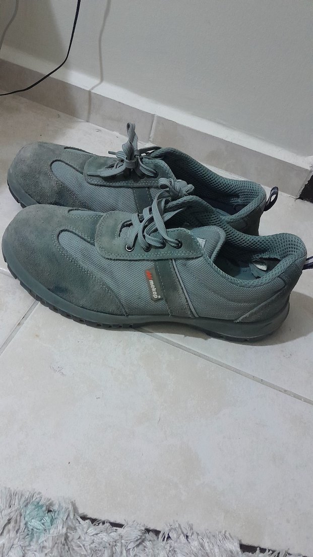 Gri Erkek Spor Ayakkabısı Velcro Bantlı İŞ AYAKKABISIDIR. - Görsel 4