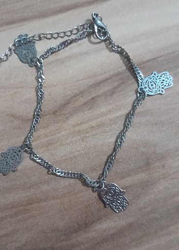 Gri Zincir Detaylı Bohem Kadın halhal - Görsel 5