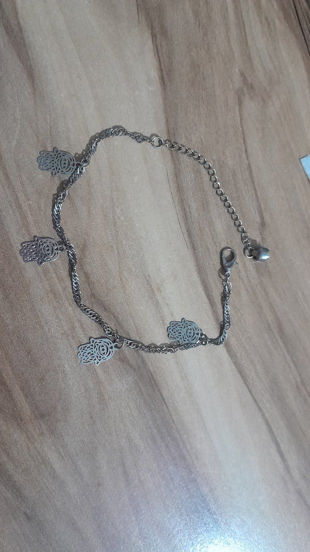 Gri Zincir Detaylı Bohem Kadın halhal - Görsel 2