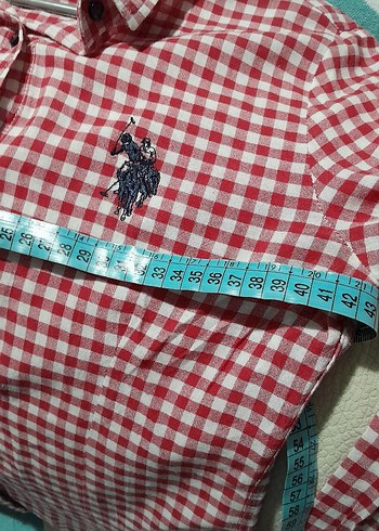U.S. Polo Assn. Kadın Kırmızı Kareli Gömlek - Görsel 9