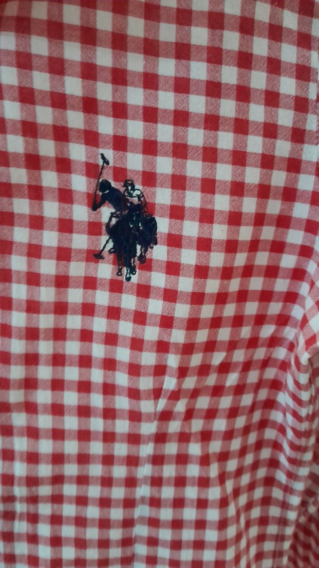 U.S. Polo Assn. Kadın Kırmızı Kareli Gömlek - Görsel 3