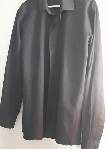 siyah uzun kol erkek gömlek. - Görsel 5