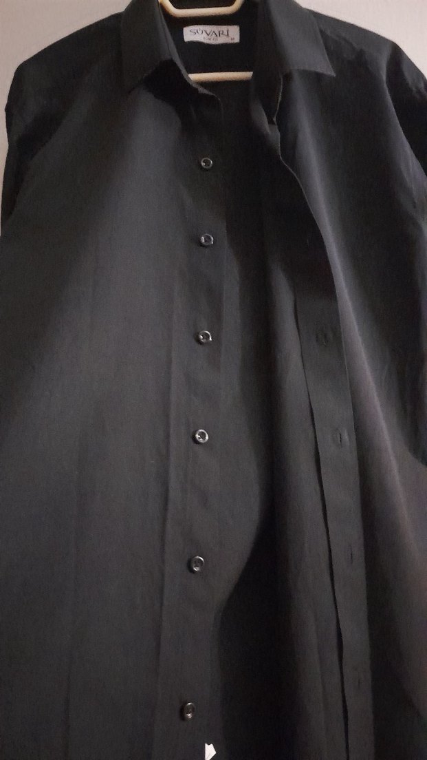 siyah uzun kol erkek gömlek. - Görsel 2