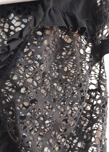 Kız Çocuk Siyah Dantel Bolero - Görsel 5