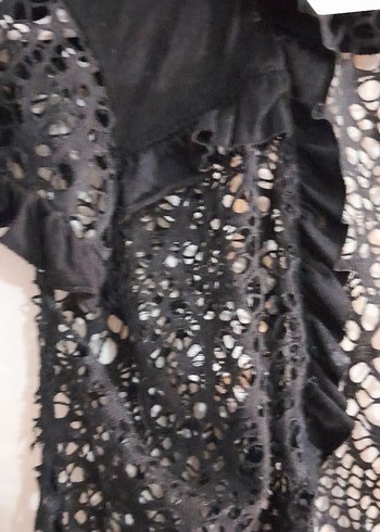 Kız Çocuk Siyah Dantel Bolero - Görsel 4