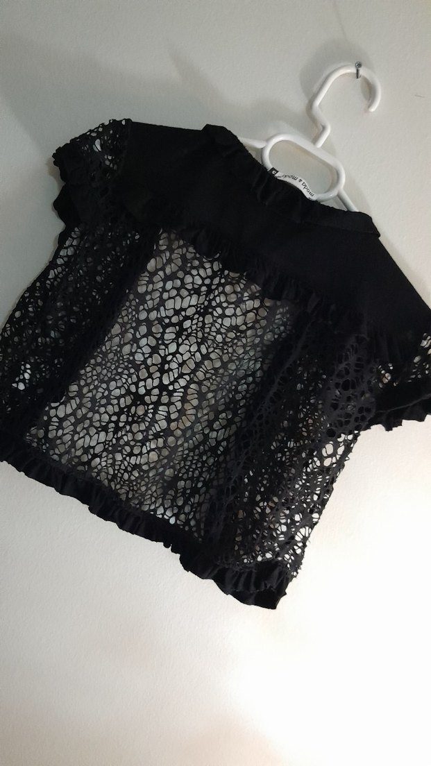 Kız Çocuk Siyah Dantel Bolero - Görsel 2