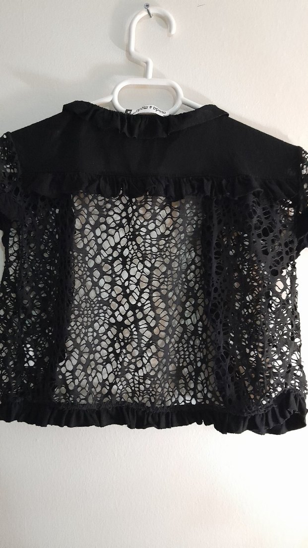 Kız Çocuk Siyah Dantel Bolero - Görsel 3