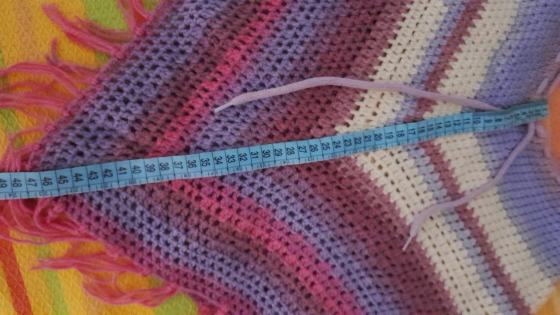 Diger Çok Renkli Örgü Kız Panço - Görsel 2