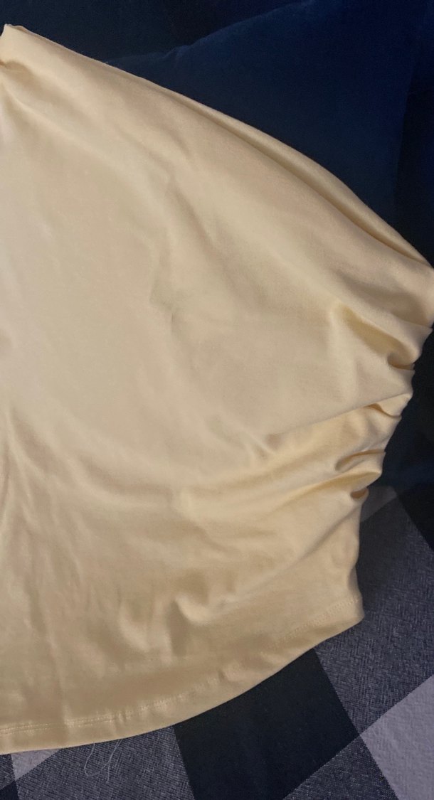 Tereyağ sarı asimetrik kesim bluz - Görsel 2