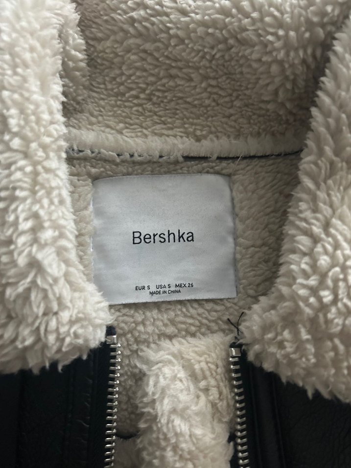 BERSHKA Kürk Detaylı Kısa Deri Kadın Ceket - Görsel 3