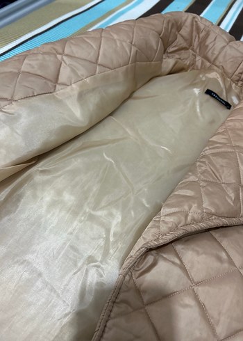 Bej Kadın Kemerli Midi Ceket - Görsel 4