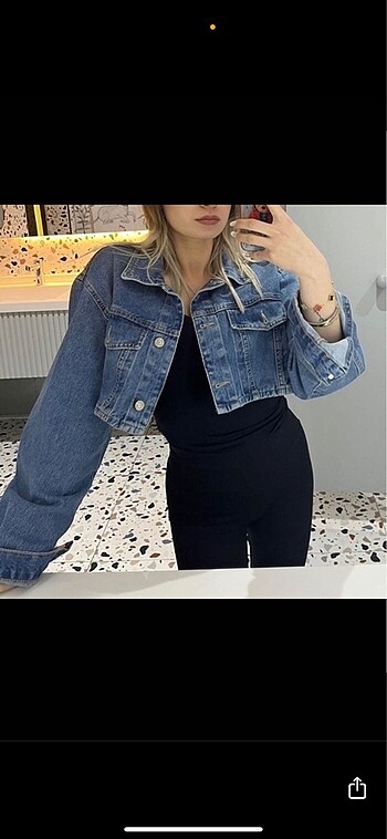 Crop kot ceket