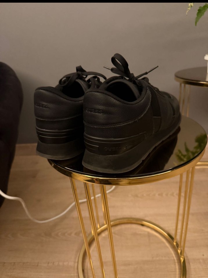 Siyah Erkek Guess  Spor Ayakkabı Velcro Bağcıklı sorunsuz - Görsel 3