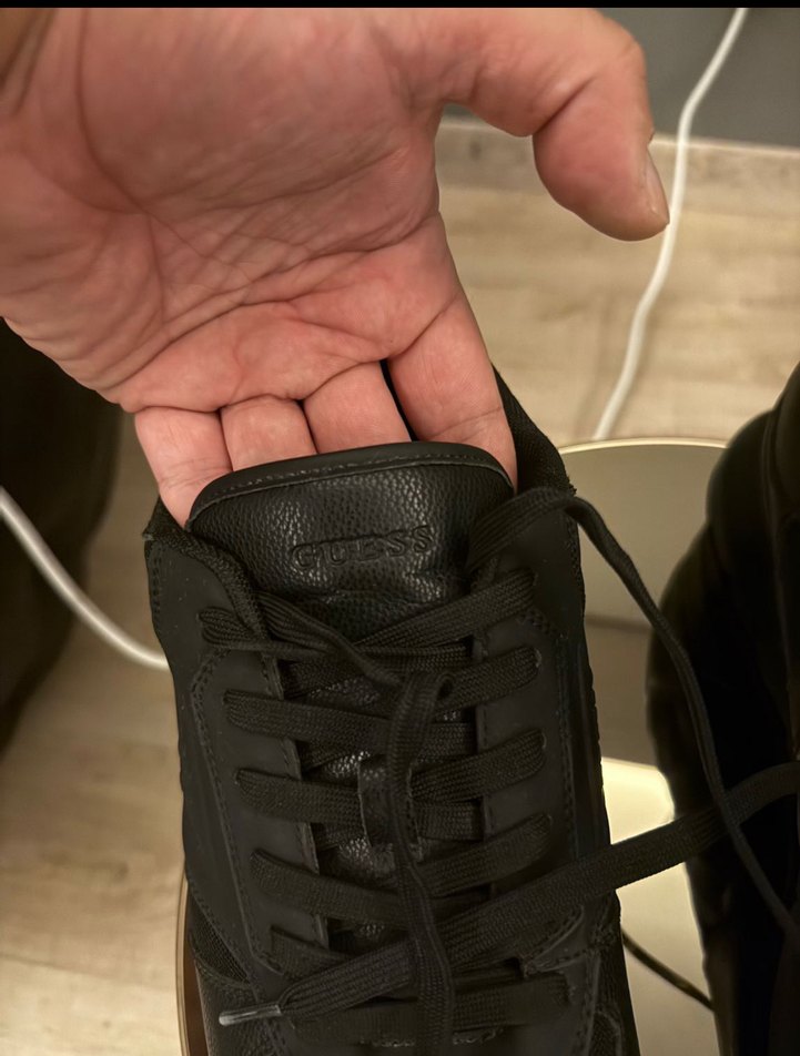 Siyah Erkek Guess  Spor Ayakkabı Velcro Bağcıklı sorunsuz - Görsel 4