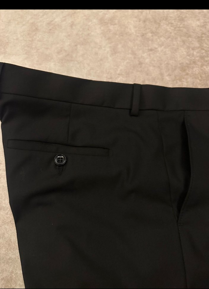 Erkek Siyah Modern Klasik Takım Elbise bir saat giyildi 56 beden - Görsel 3