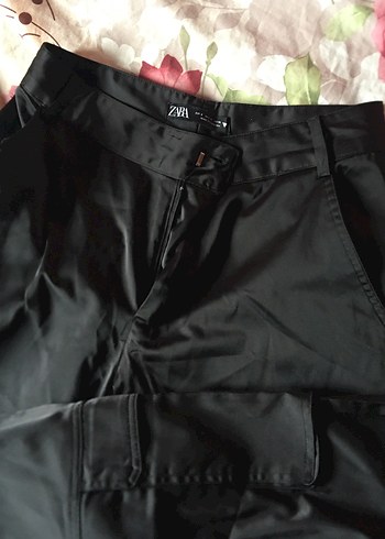 Zara Zara Siyah Midi Salaş Kadın Pantolon