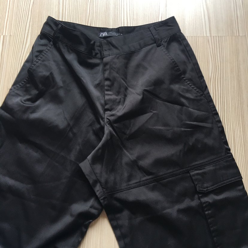 Zara Siyah Midi Salaş Kadın Pantolon - Görsel 3