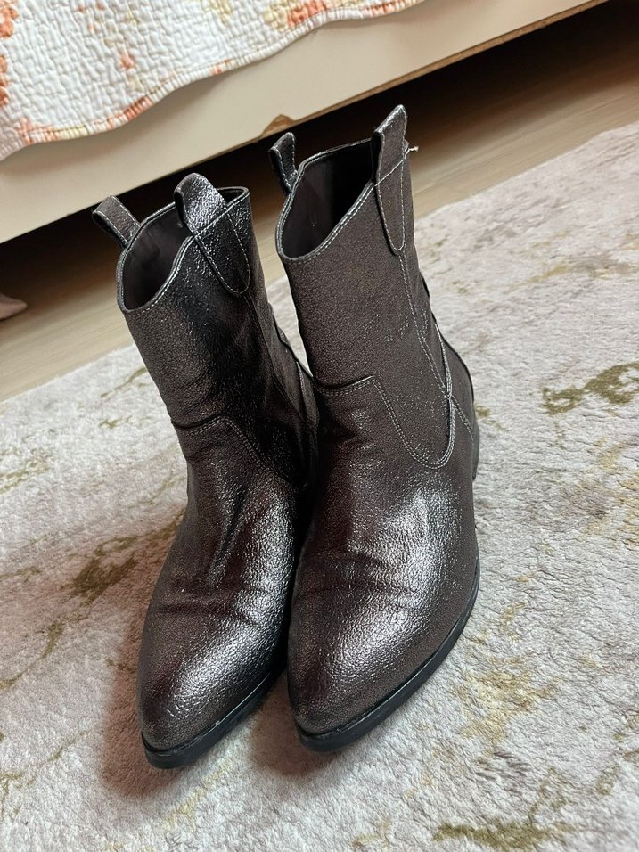 Kahverengi Kürklü Kadın Dolgu Topuk Bot - Görsel 2