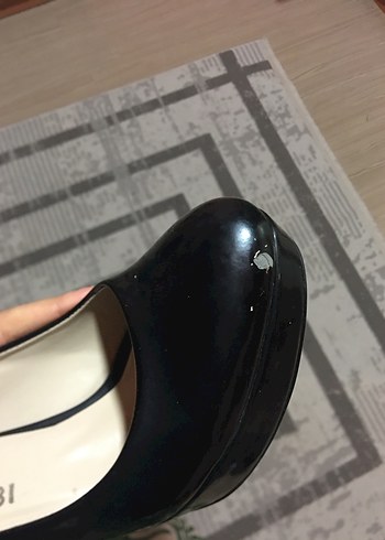 Siyah Rugan Platformlu Stiletto - Görsel 4