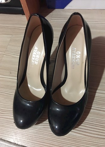 Siyah Rugan Platformlu Stiletto - Görsel 2