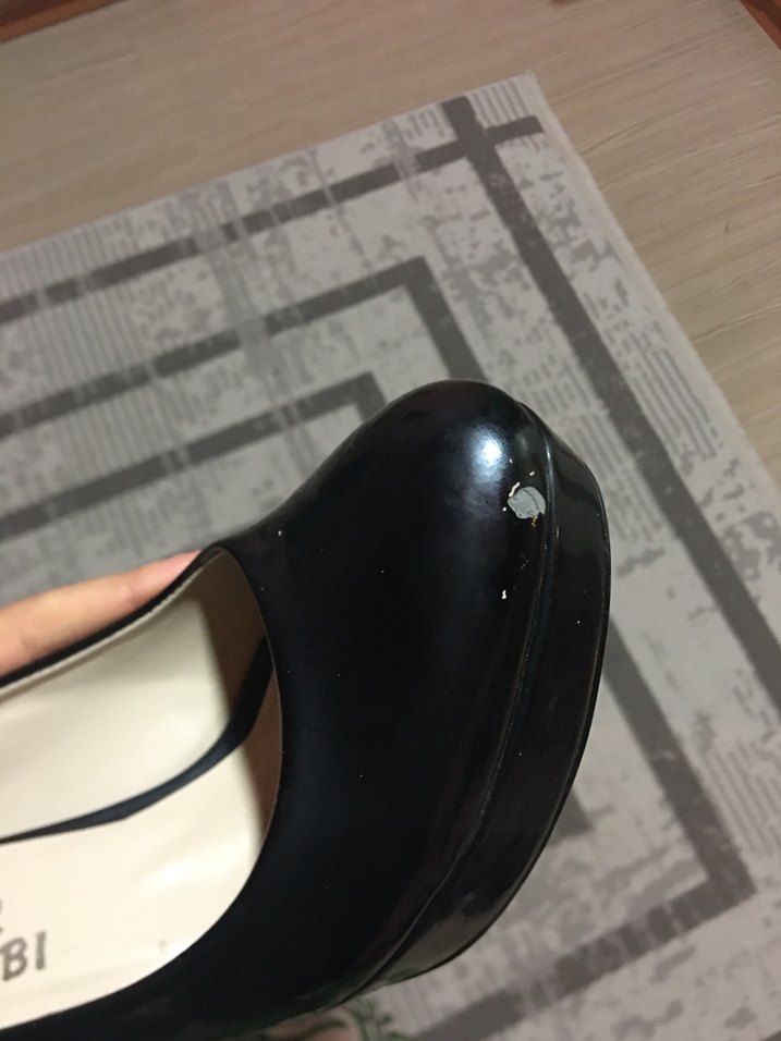 Siyah Rugan Platformlu Stiletto - Görsel 4