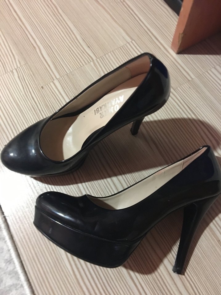 Siyah Rugan Platformlu Stiletto - Görsel 3