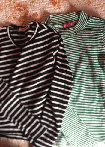 Uzun Kollu Çizgili Bluz - Görsel 3