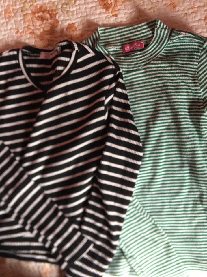 Uzun Kollu Çizgili Bluz - Görsel 3