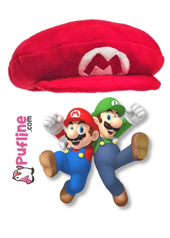 Mario Şapkası Peluş - Görsel 2