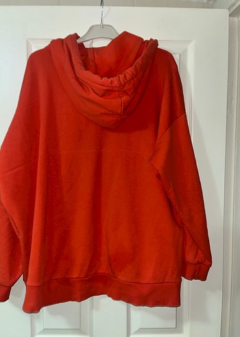 Kadın turuncu Kapüşonlu Sweatshirt - Görsel 4