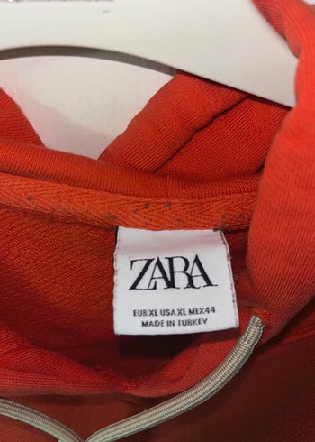 Kadın turuncu Kapüşonlu Sweatshirt - Görsel 3