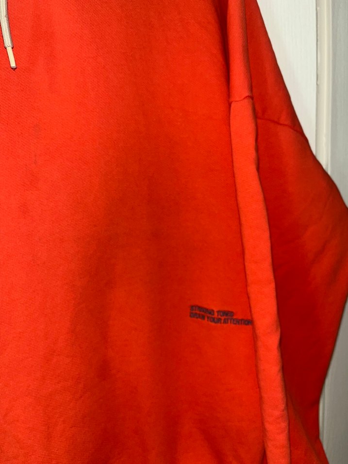 Kadın turuncu Kapüşonlu Sweatshirt - Görsel 2